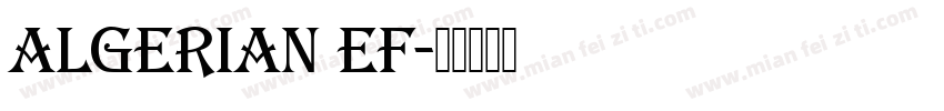 Algerian EF字体转换